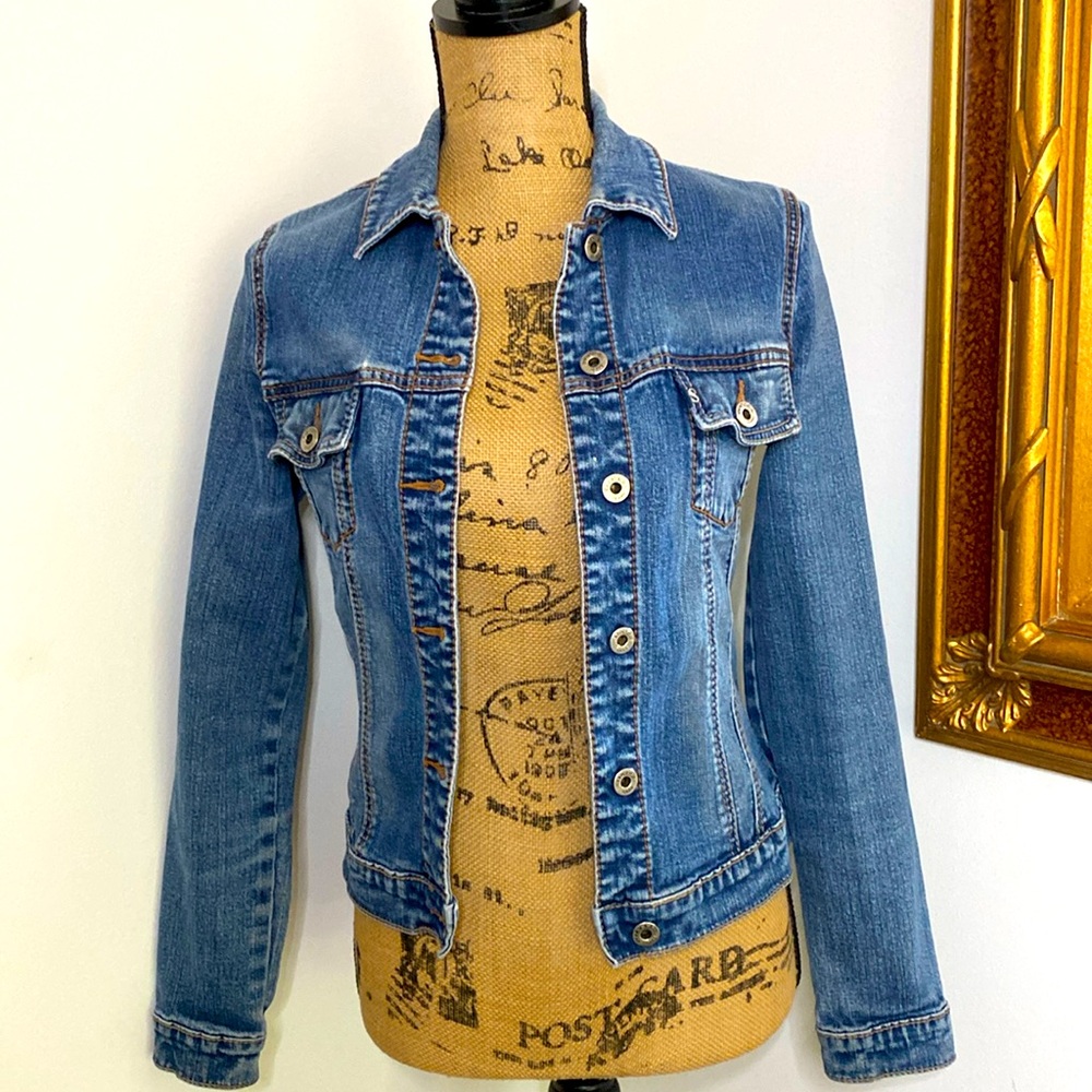 Silver Clothing Company Womens Fitted Slim Jean Jacket Denim Outdoor Custom S